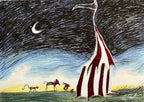Tim Burton, Carpa Circo, print officiel signé LYNART STORE