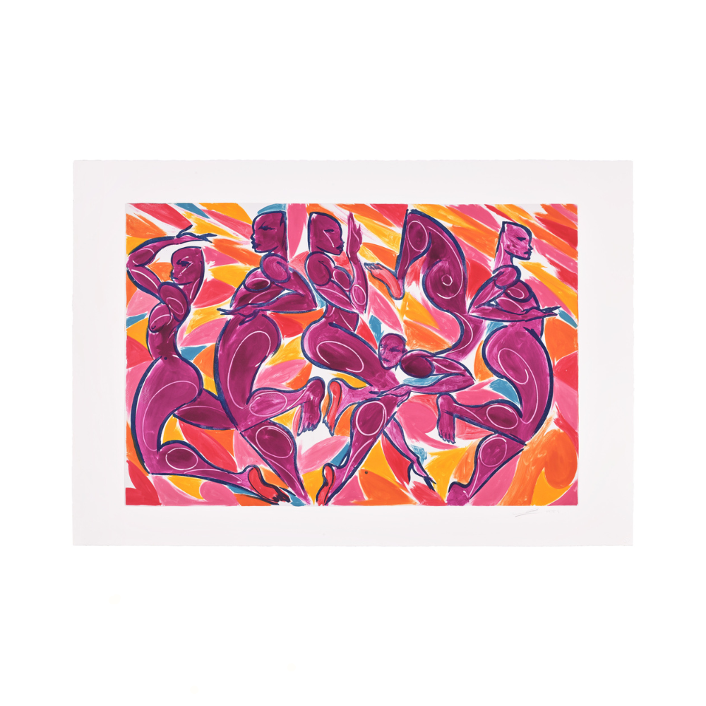 Tunji Adeniyi-Jones, Vivid Virtues, 2023 -  Unique monoprint 