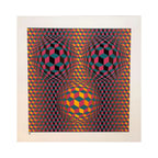 Victor Vasarely - Virgo (1982) - Color screenprint, hand-signed by the artist