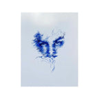 Vincent Liu - Untitled - Hand-drawn blue ink pen on fine glossy/varnished paper