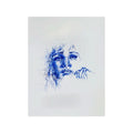 Vincent Liu - Untitled - Hand-drawn blue ink pen on fine glossy/varnished paper