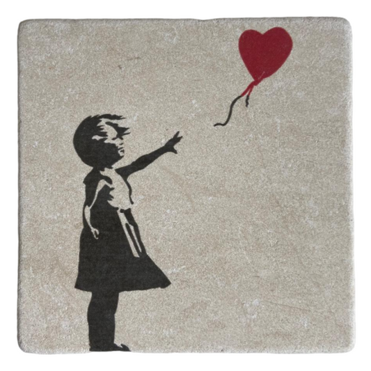 BANKSY *Girl with Balloon* Serigrafia su pietra Edizione Limitata