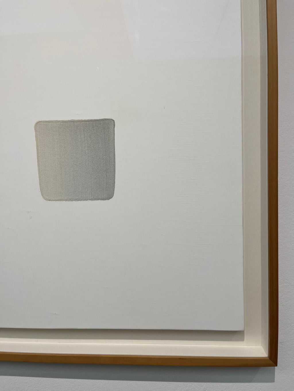 Verso of Lee Ufan Correspondance 2003 showing artist signature on canvas
