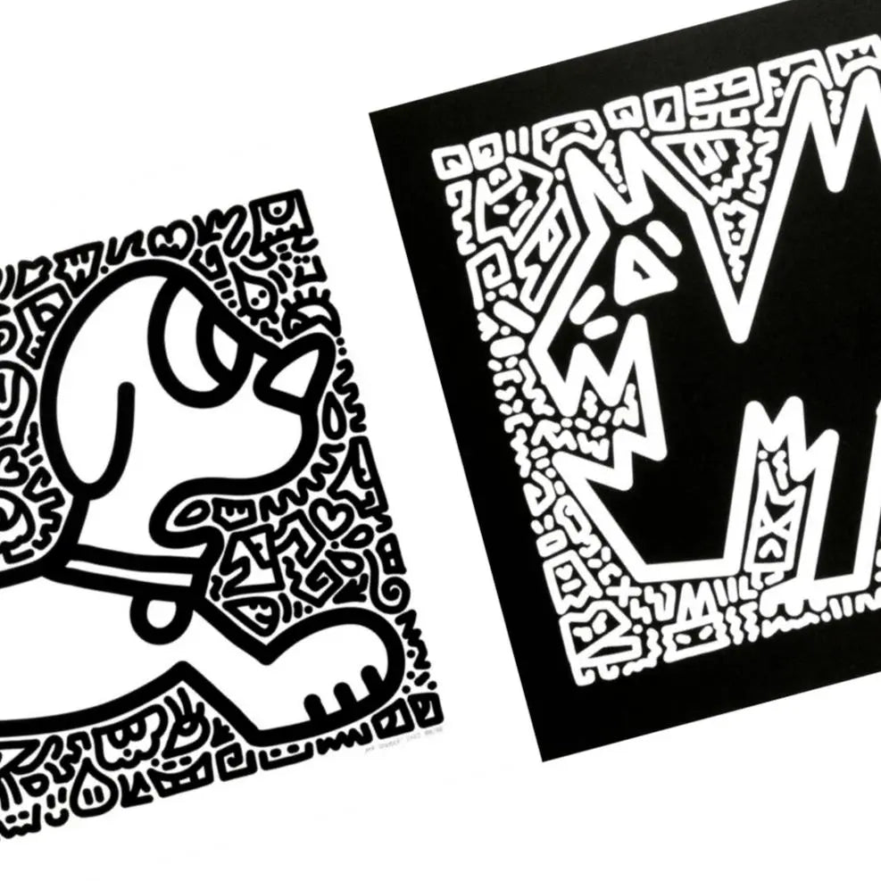 Woof and Meow! - Mr Doodle Lithographie Diptyque LYNART STORE