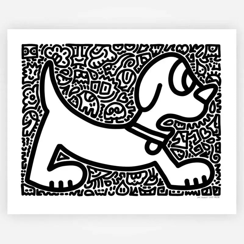 Woof and Meow! - Mr Doodle Lithographie Diptyque LYNART STORE