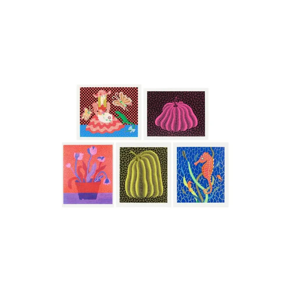 Yayoi Kusama –  Five lithographs in colour on wove, 2011 – Official Silkscreen Edition Authorized by Mori Art Museum, Tokyo LYNART STORE