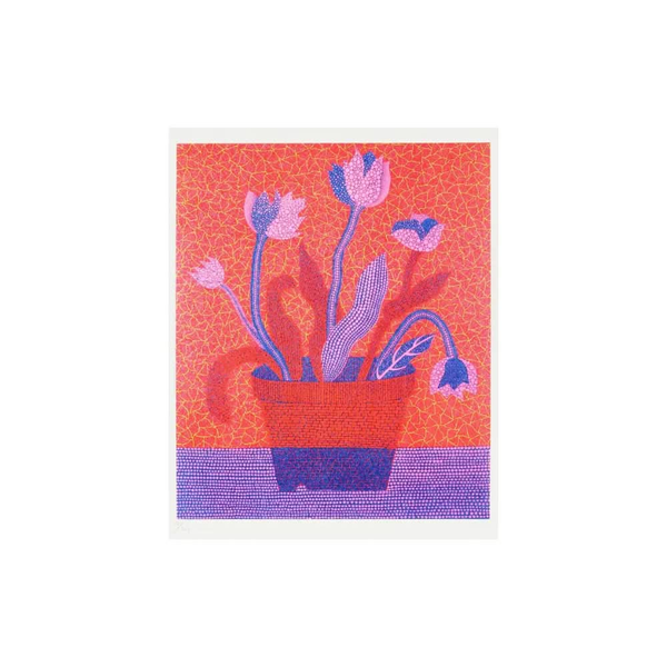 抽象的な花の水彩画 KUSAMA Yayoi Kusama – Flower still life, 2011 – Official Silkscreen
