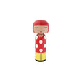 Yayoi Kusama – Lucie Kaas Kokeshi Doll (Red Dot Edition) - Beech wood, hand-painted