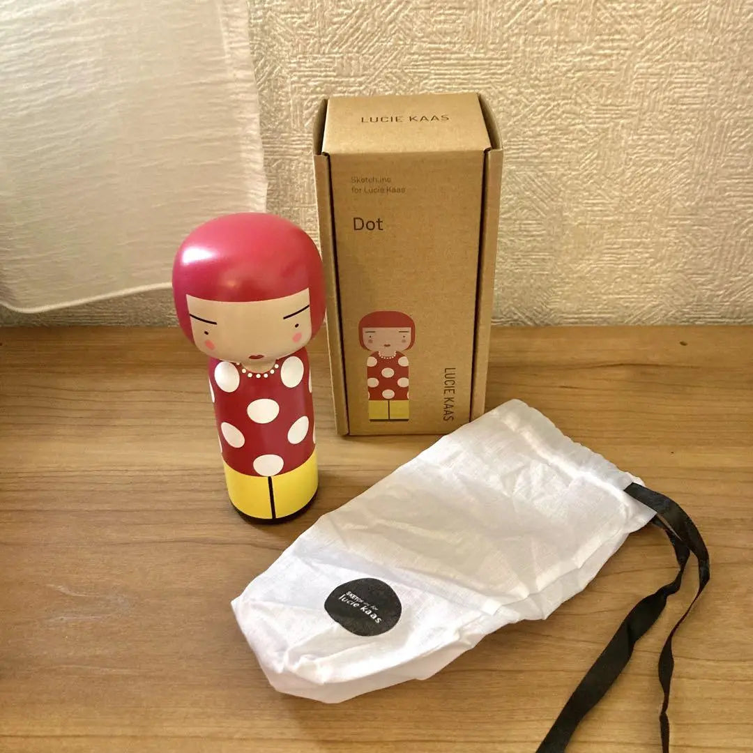 Yayoi Kusama – Lucie Kaas Kokeshi Doll (Red Dot Edition) L.Y.N.A.R.T Store
