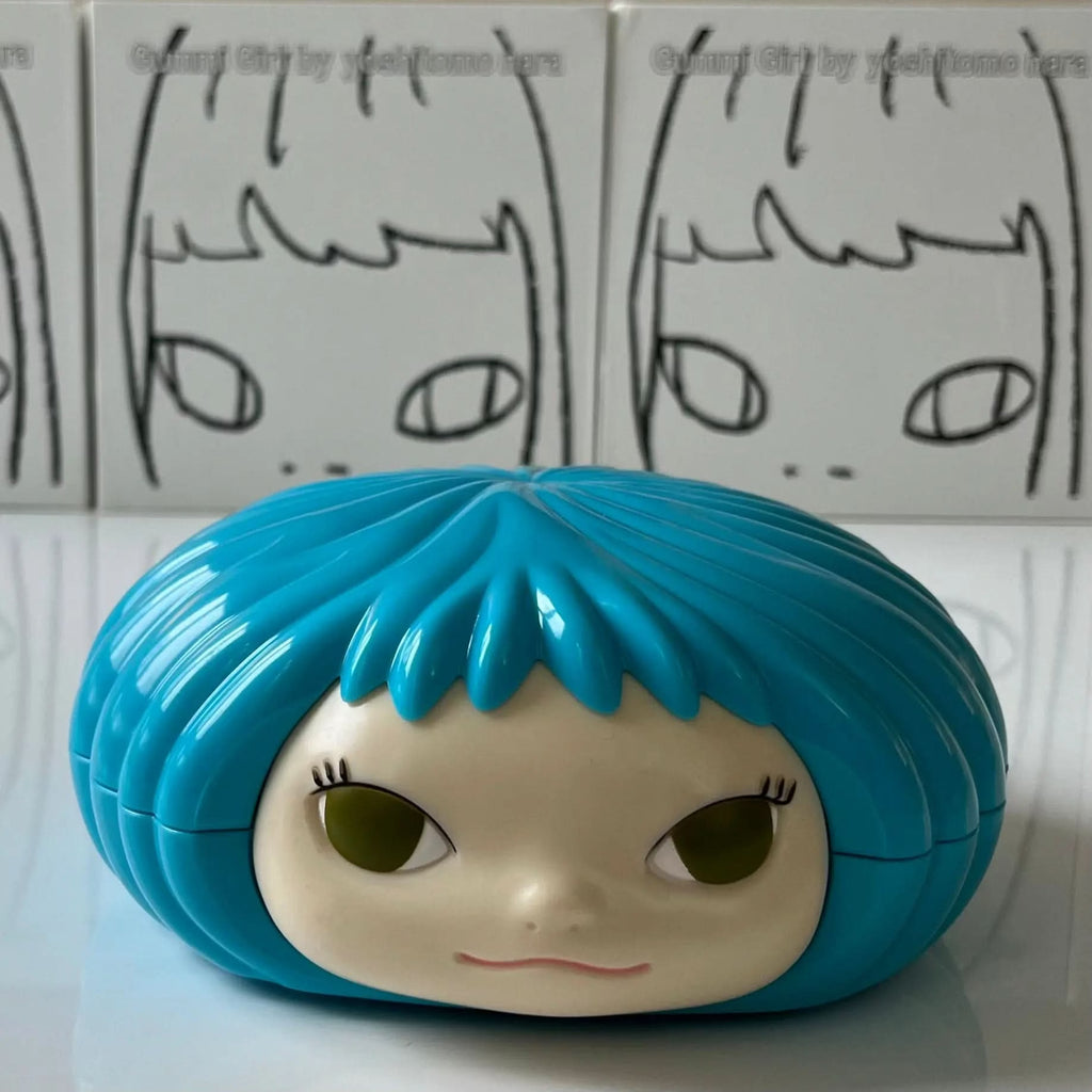 Yoshitomo Nara – Gummi Girl Candy Jar Blue (2006) – LYNART STORE Yoshitomo Nara – Gummi Girl Candy Jar Blue (2006) – LYNART STORE