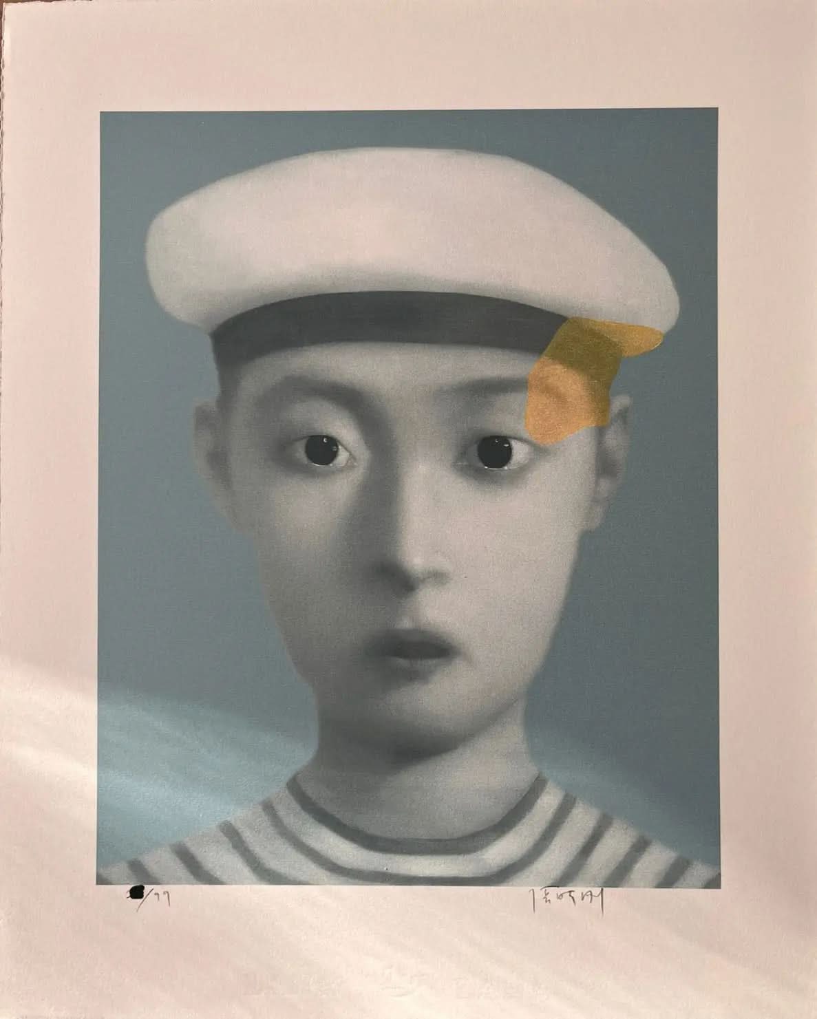 ZHANG XIAOGANG, My Dear Friends 07, 2002 - Color lithograph on Lana vellum paper