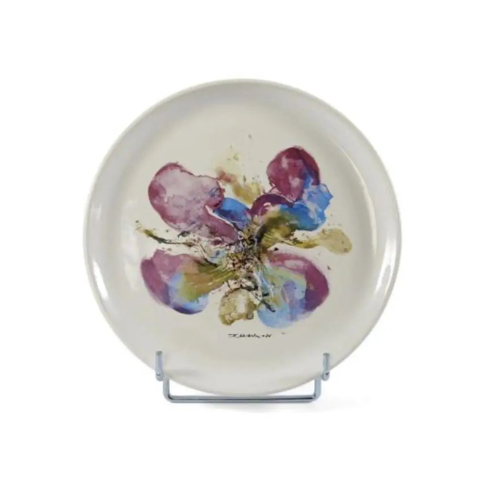 Zao Wou Ki - "Orchidée" Assiette, 1986 L.Y.N.A.R.T Store