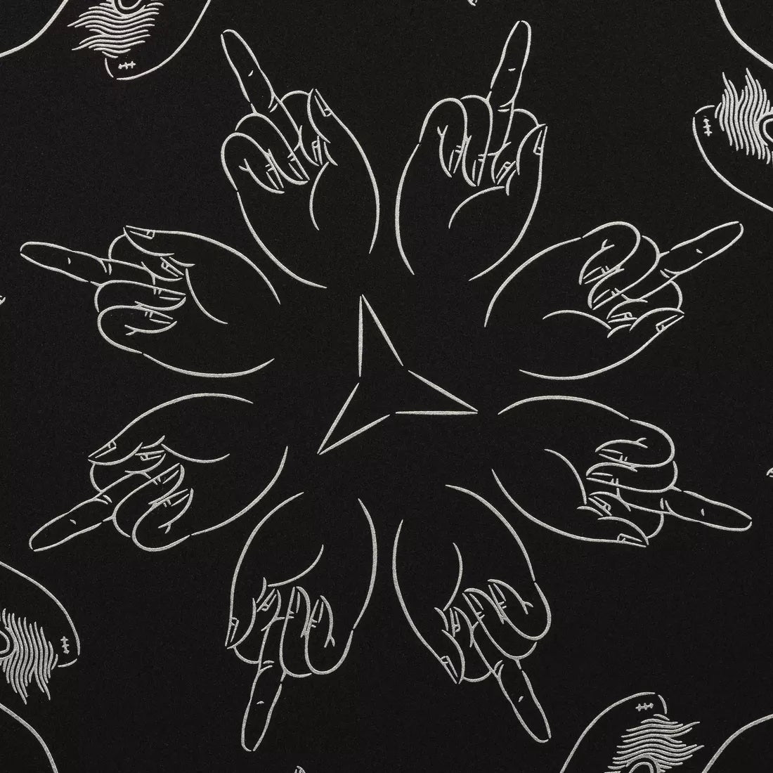 Ai Weiwei, Mittelfinger in schwarzer Lithographie