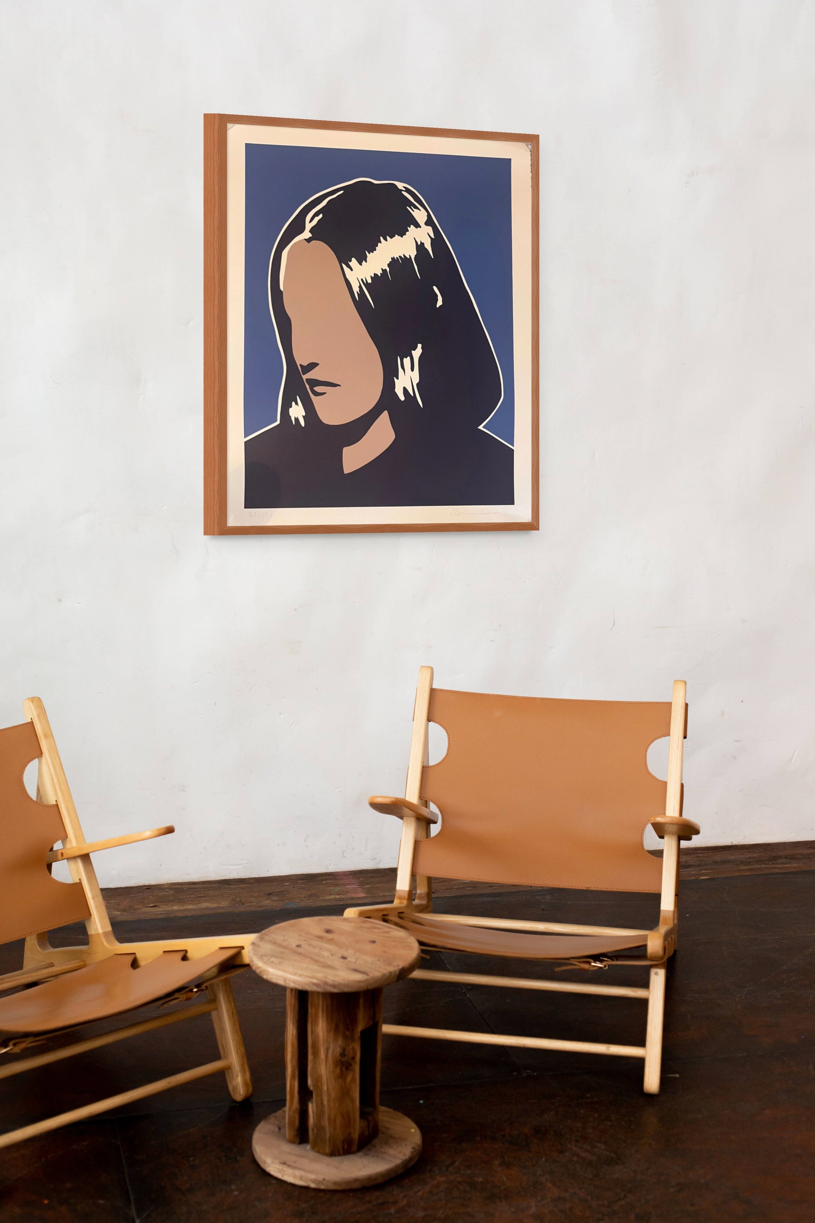 Adriana Oliver 'Third Portrait'アドリアナオリバー Adriana Oliver - Third Portrait - 3-color screenprint on Munken