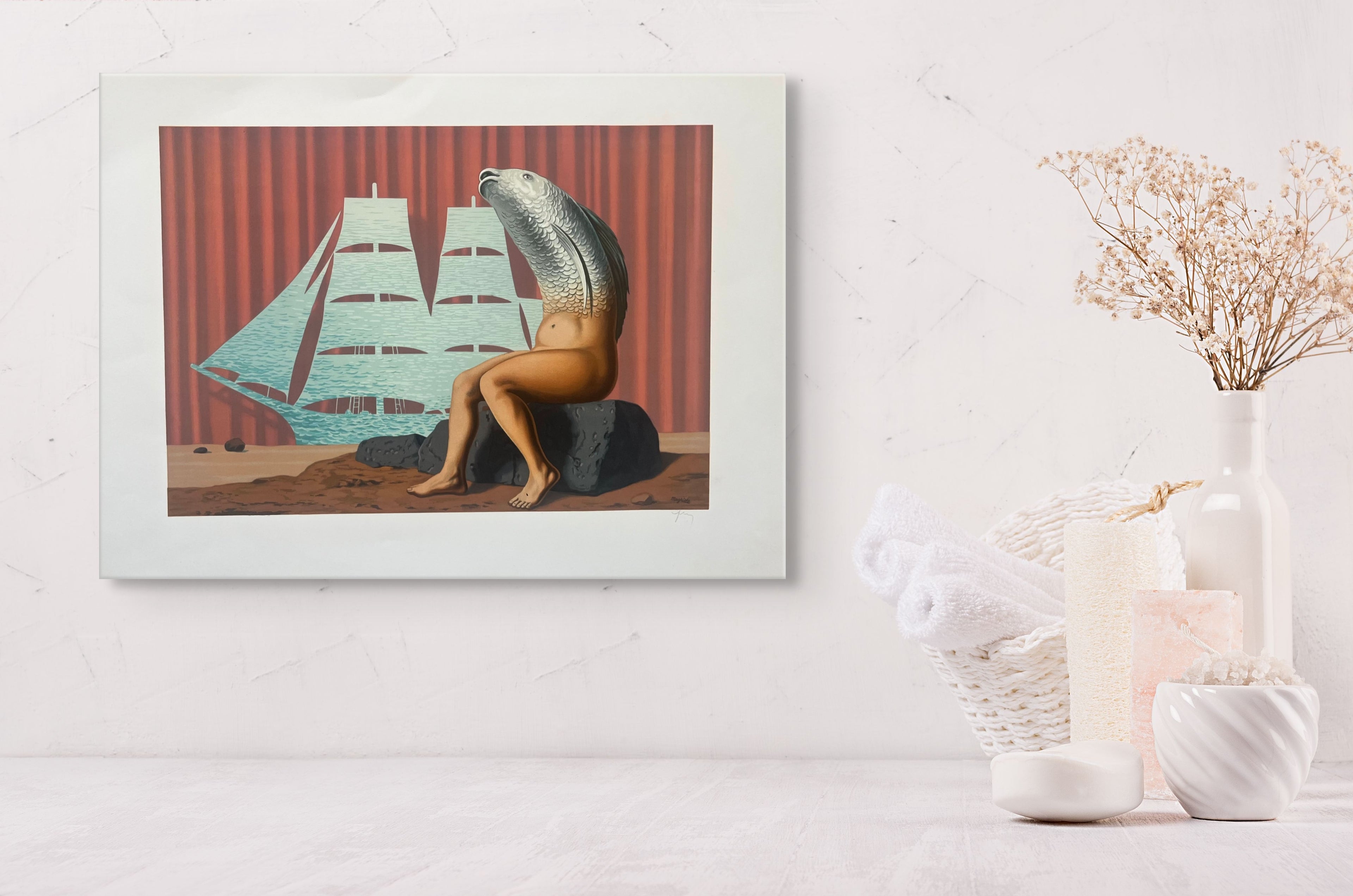 René Magritte - Un séduisant navire d'eau de mer (1968)