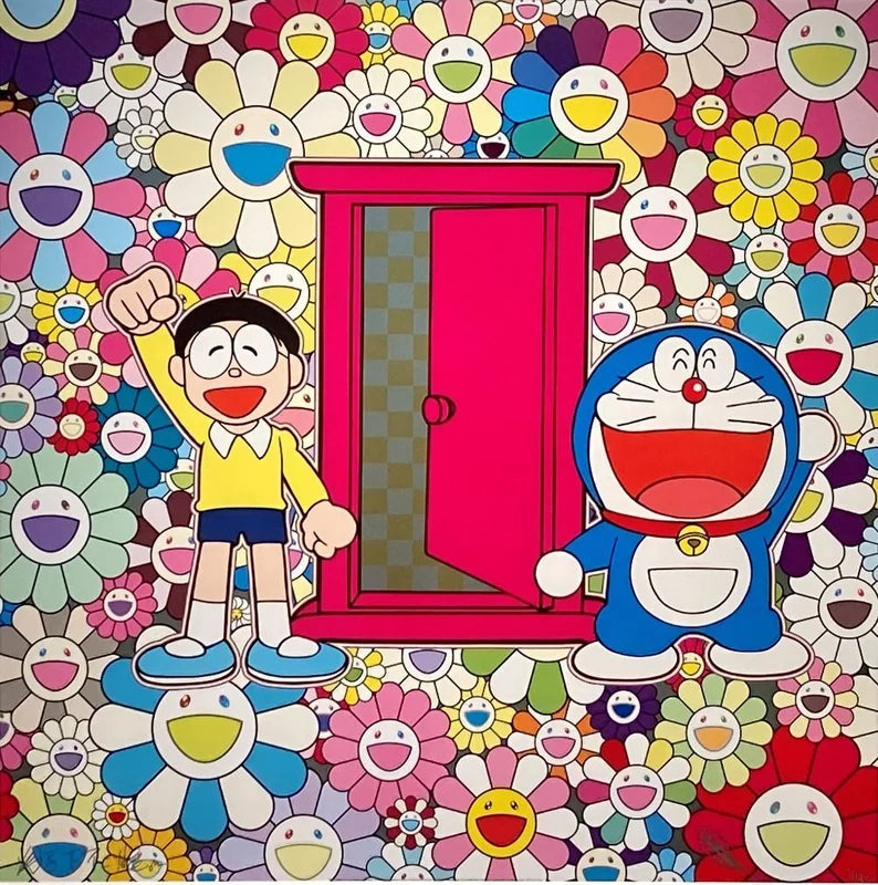 Takashi Murakami, We Came to the Field of Flowers Through Anywhere Door (Dokodemo Door)