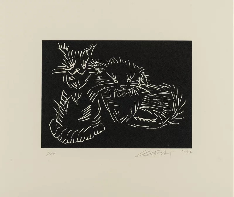 Ai Weiwei Cats (Black & Pink)