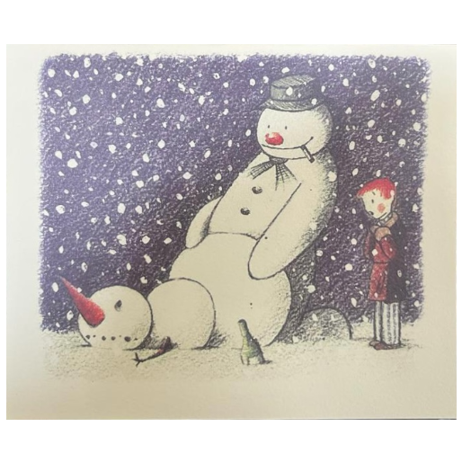 Postal original del muñeco de nieve de BANKSY