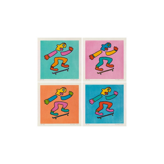 Thierry Noir  - Set of 4 Skateboarding