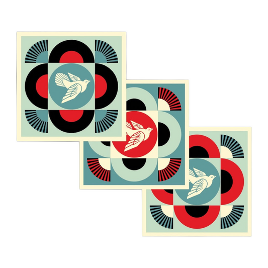 Obey (Shepard Fairey) - Set di colombe geometriche 