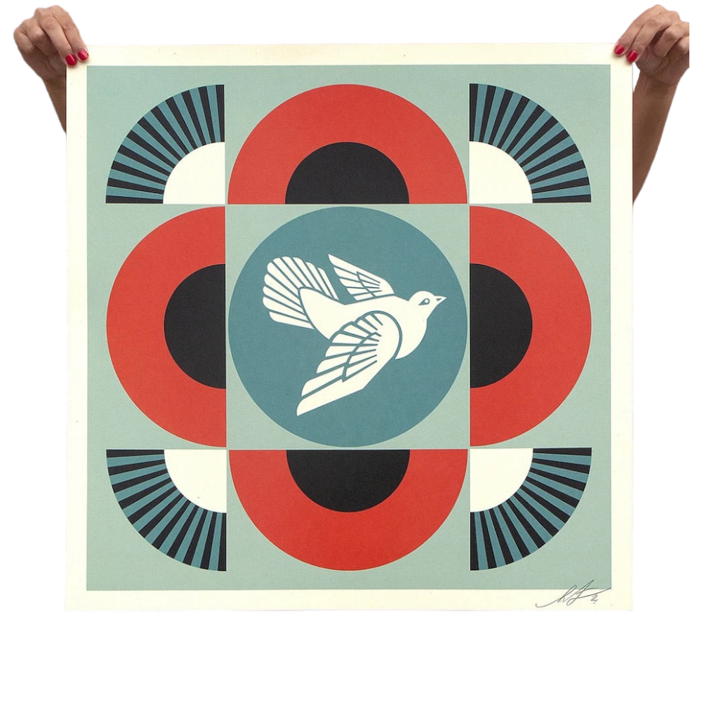 Obey (Shepard Fairey) - Geometric Dove Red
