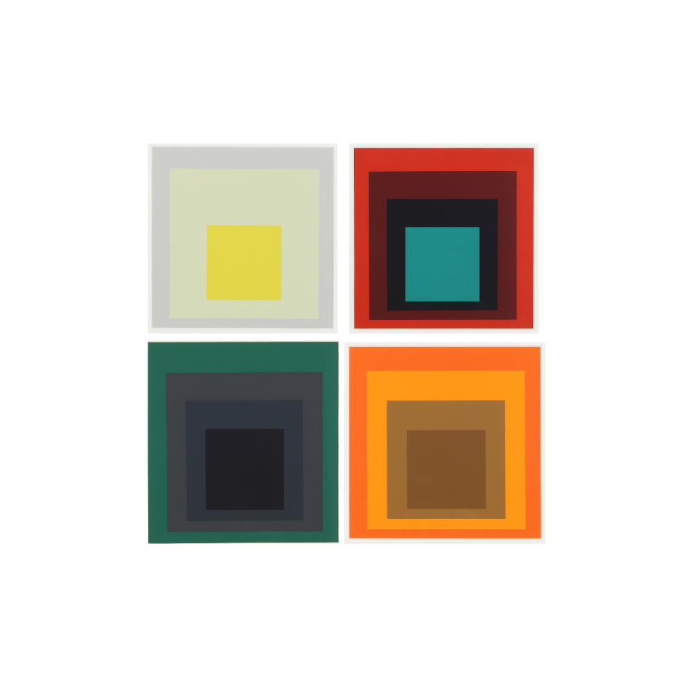 Josef Albers - Homage to the Square 1983 — complete set of four