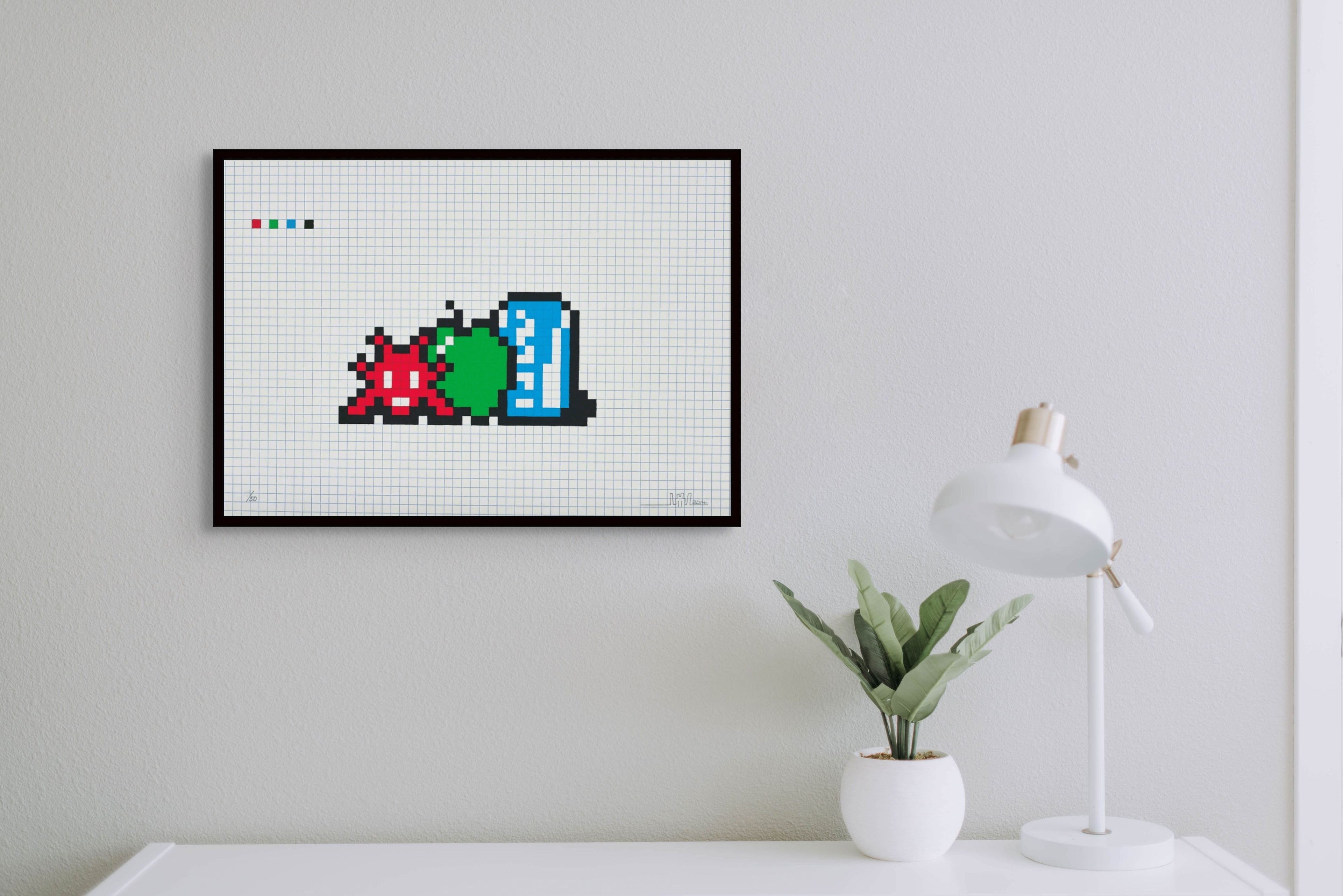 Invader - Still Life with Pocari Can (2014)