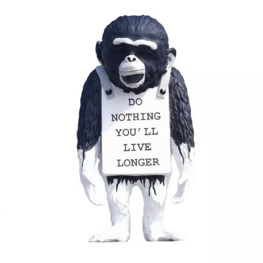 Banksy - Brandalismo - Scimmia "Non fare niente vivrai più a lungo"