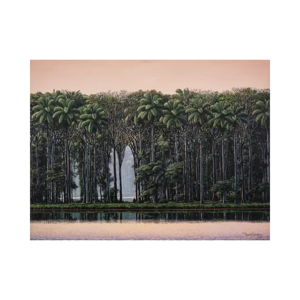 Tomás Sánchez – Autorretrato en Tarde Rosa