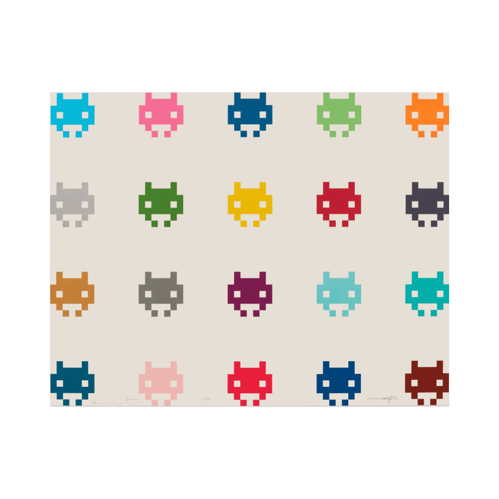 Damien Hirst & Invader – InvadHirst