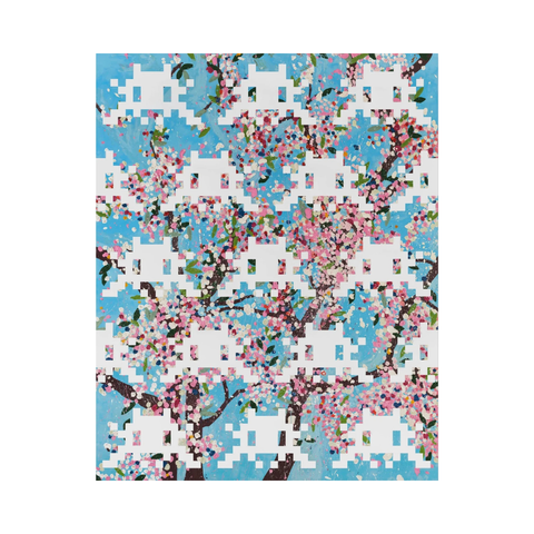 (大判ver)Damien Hirst Invader & Damien Hirst – Invaded Blossom – LYNART STORE