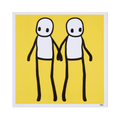 Stik Holding Hands Yellow 2020 offset lithograph on paper
