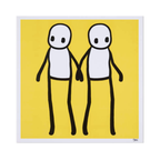 Stik Holding Hands Yellow 2020 offset lithograph on paper
