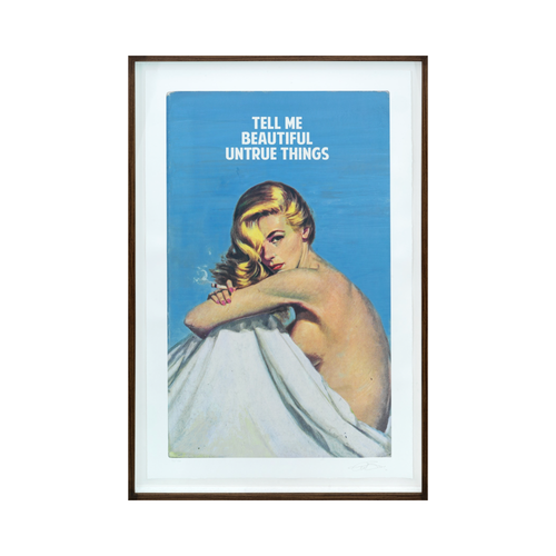 alt="The Connor Brothers Tell Me Beautiful Untrue Things 2021 giclée print with silkscreen varnish 120x76 cm framed limited edition of 150"
