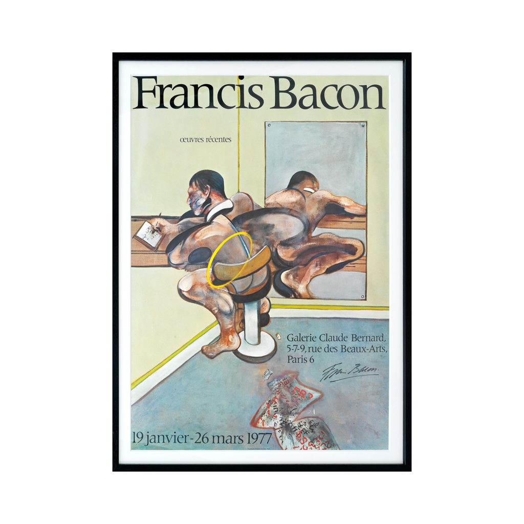 alt="Francis Bacon Exhibition Poster Galerie Claude Bernard 1977 signed vintage poster 71x51 cm"
