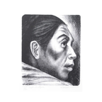 <img alt="Elizabeth Catlett, Cabeza Indígena, lithograph on wove paper, 1955–2003. Close-up portrait of a woman with strong features and an introspective expression, rendered in black and white with dense, high-contrast printmaking technique." />
