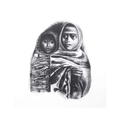 <img alt="Elizabeth Catlett, Rebozos, lithograph on Arches paper, 1968–2003. Two women draped in a traditional Mexican rebozo shawl, depicted in close embrace, rendered in black and white with rich tonal contrasts." />
