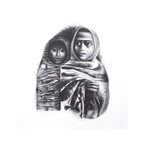 <img alt="Elizabeth Catlett, Rebozos, lithograph on Arches paper, 1968–2003. Two women draped in a traditional Mexican rebozo shawl, depicted in close embrace, rendered in black and white with rich tonal contrasts." />
