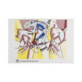 <img alt="Roy Lichtenstein, Los Angeles Olympic Games (The Red Horsemen), offset lithograph in colors, 1984. Dynamic composition of stylized horses and riders in red, blue, white and yellow, rendered in Lichtenstein's bold graphic style with flat colors and strong outlines, created for the 1984 Los Angeles Olympic Games." />
