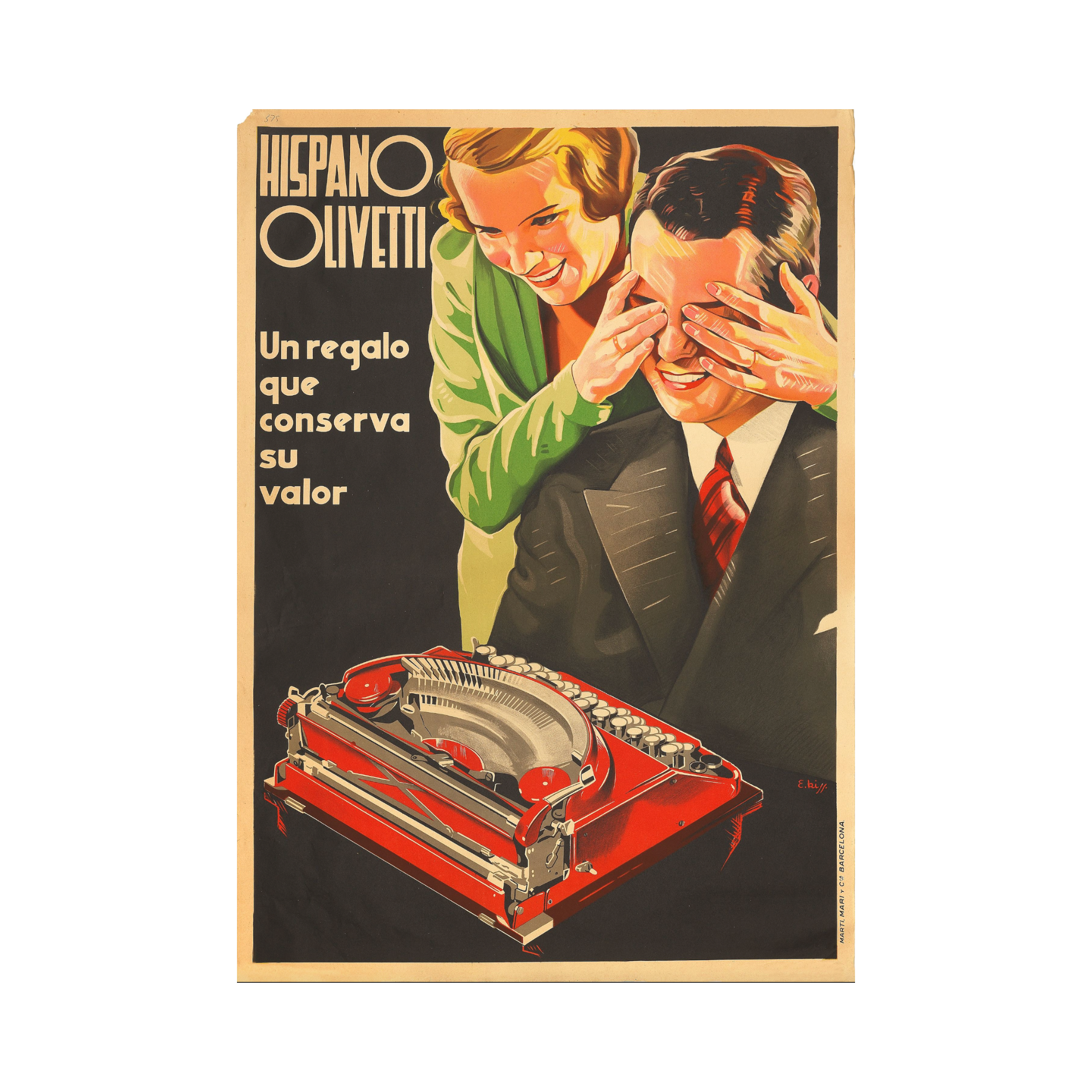 E. Kiff – Hispano Olivetti | Original Lithographic Poster in Colours