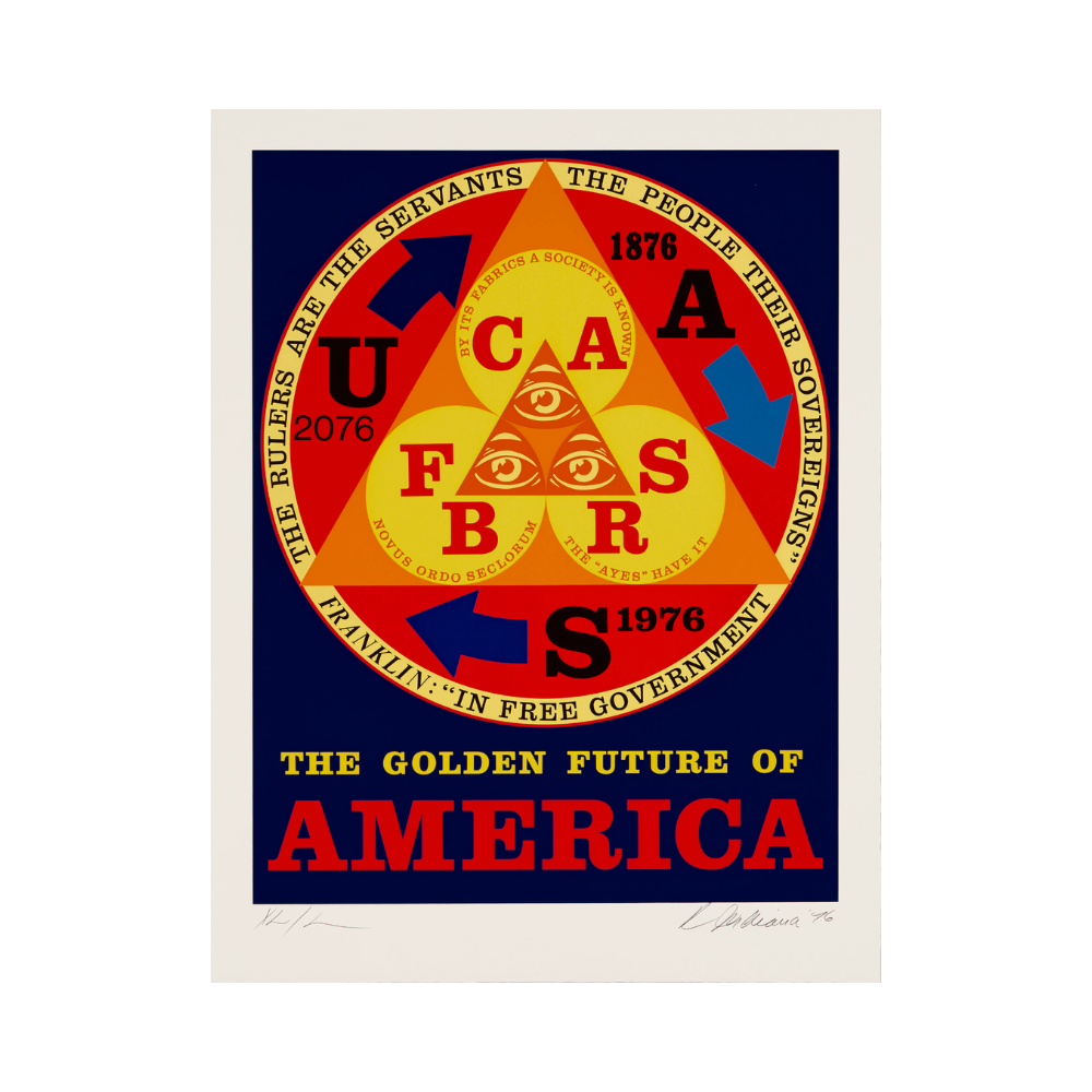 Robert Indiana – The Golden Future of America, 1976