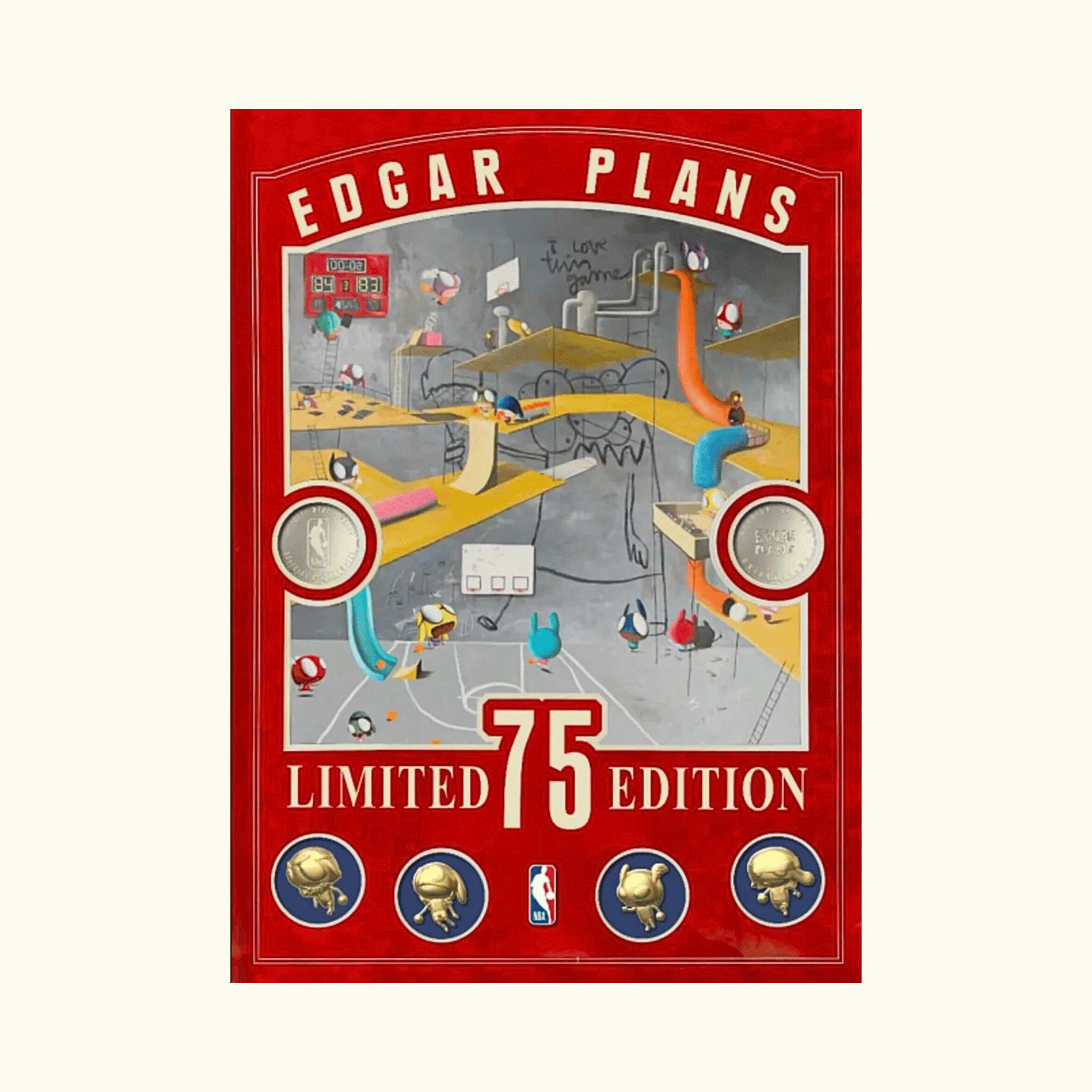 Edgar Plans X NBA  - 75th Limited Edition Print - Color screenprint