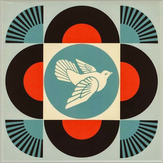 Shepard Fairey - Geometric Dove Black, 2021