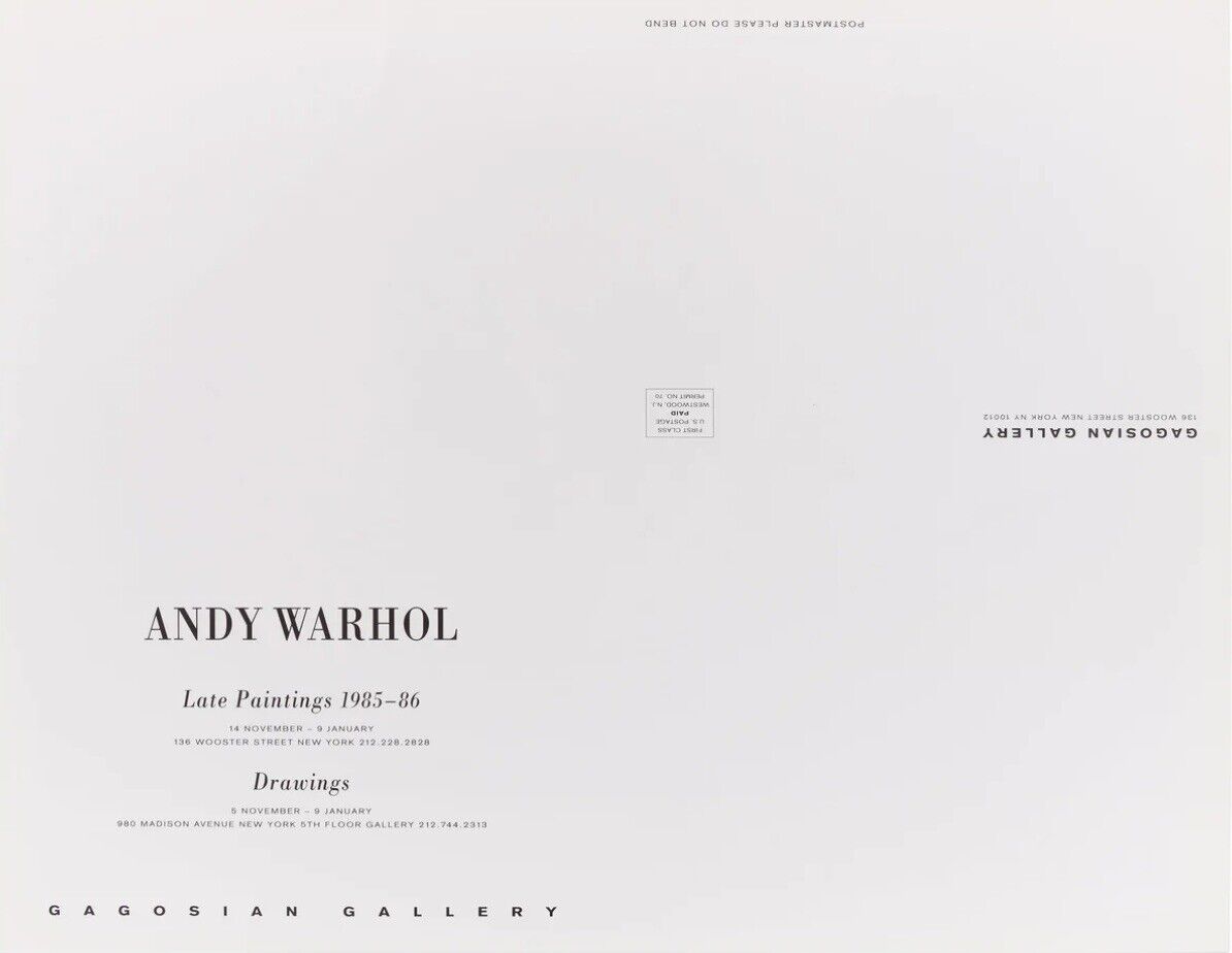 Andy Warhol – Dipinti tardivi 1992