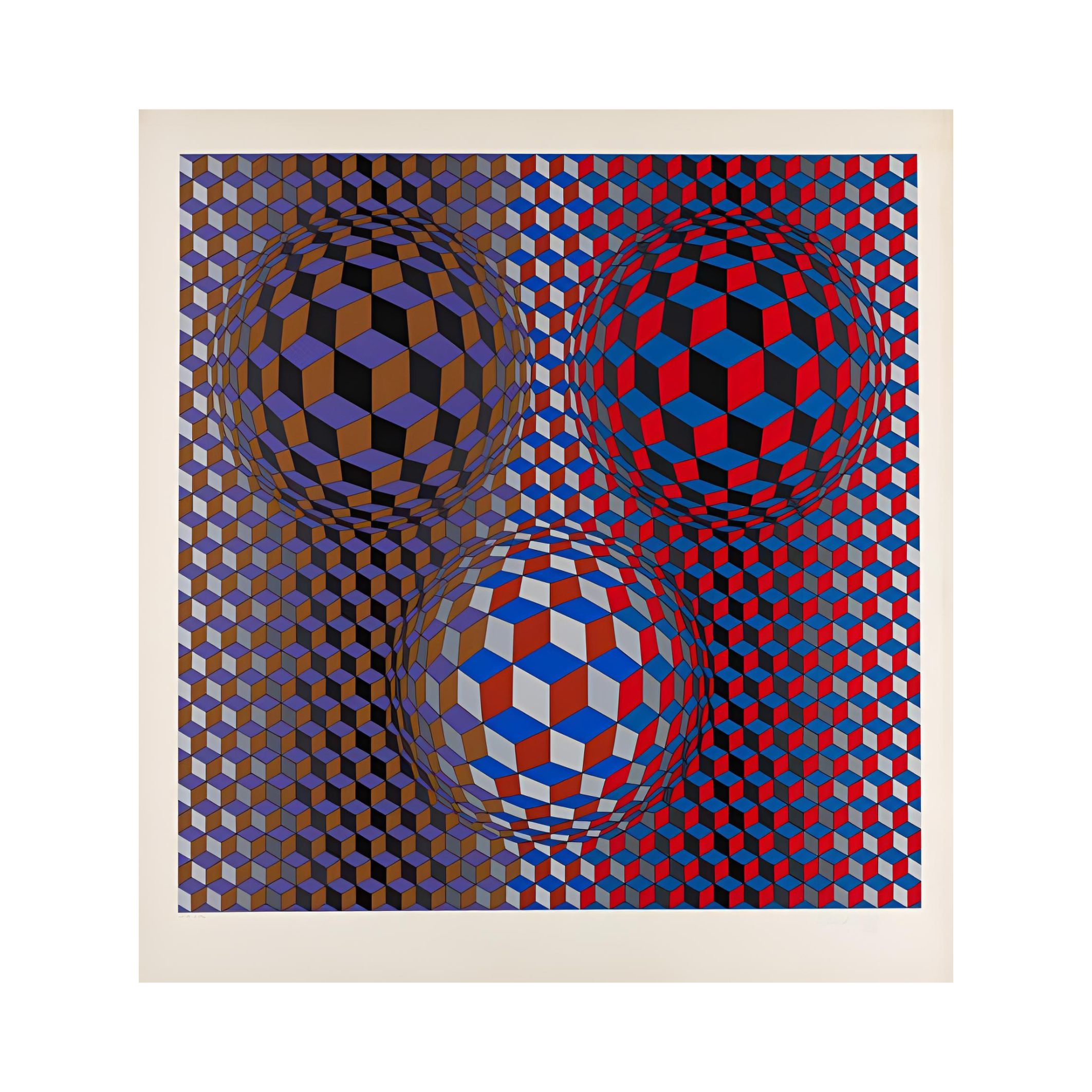 Victor Vasarely - Conjonction (1987) I Limited Edition
