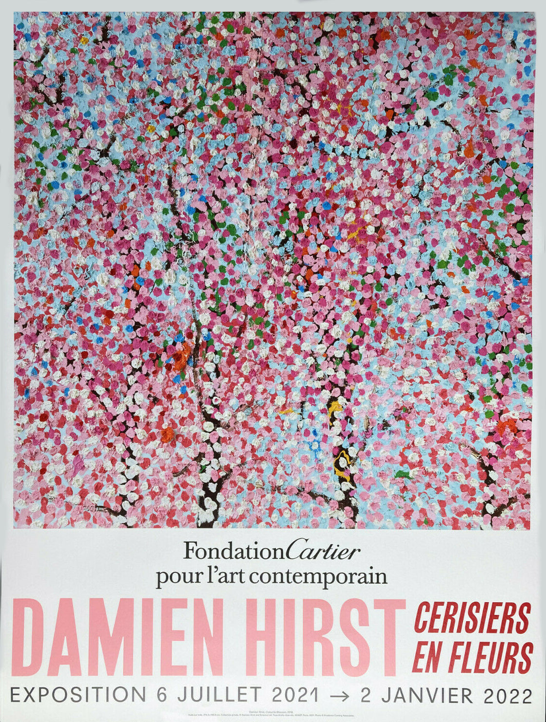 Damien Hirst - Flor de cerezo - Fondation Cartier Paris ©, Cartel original de la exposición 5/6