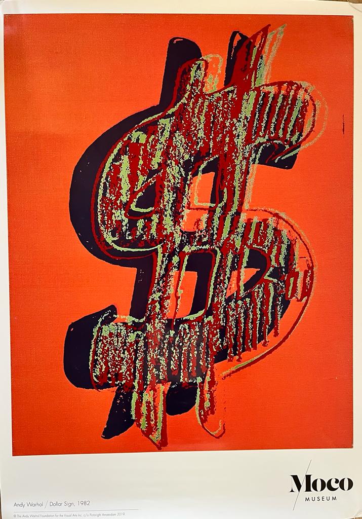 Offizielles Poster – Andy Warhol – Dollar Sign MocoMuseum (streng limitierte Auflage) – 2019