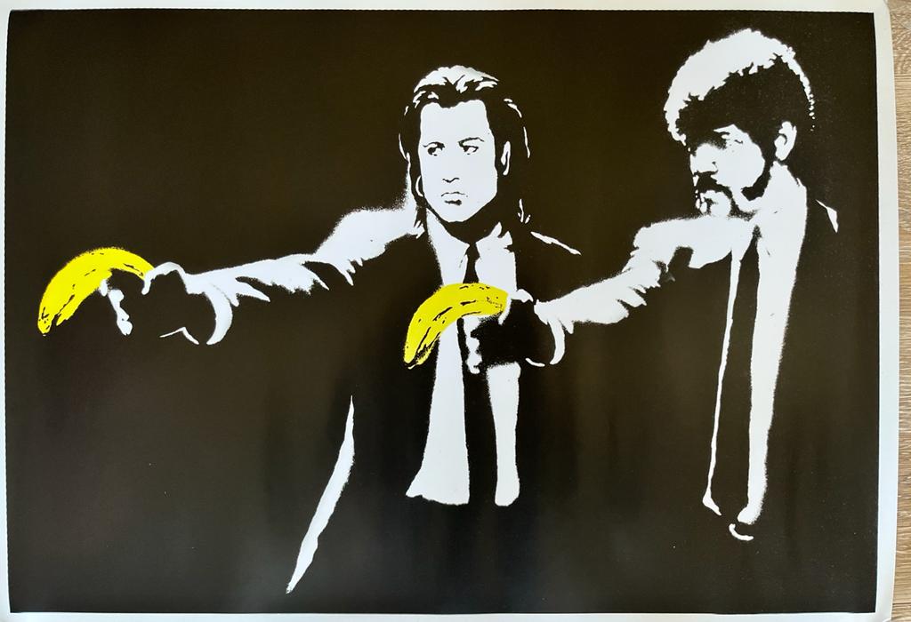 BANKSY - Pulp Fiction - Official poster of the exhibition 