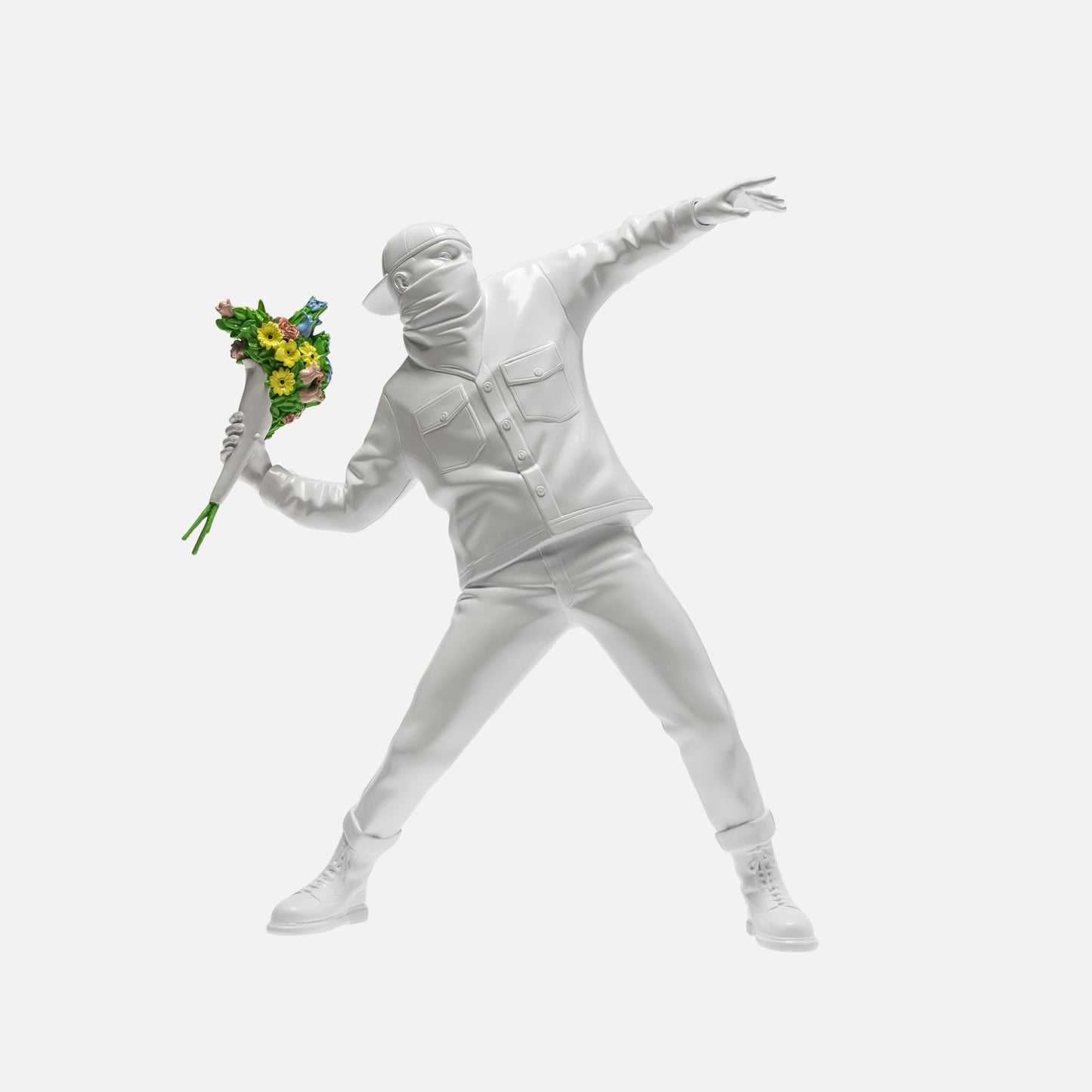 Banksy x Brandalism - Lanciatore di fiori Bianco
