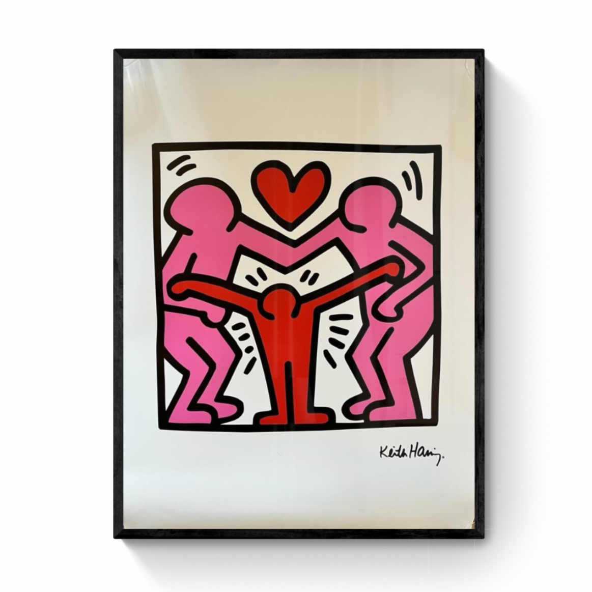 Póster oficial - Keith Haring, Sin título (Familia) - MocoMuseum (Edición estrictamente limitada) - 2019